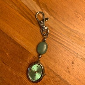 Green clip on watch